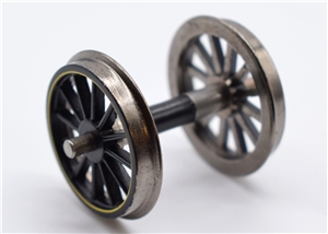 31-930 Compound Tender Axles - Black with Yellow Lining