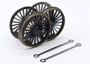 31-930 Compound Wheelset - Black With Yellow Lining No Screws