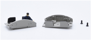 Class 40 Cab interior - pair -  dashboard light grey blk seats  32-486