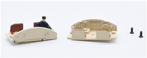 Class 40 Cab interior - pair - dashboard beige red seats 32-485