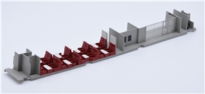 MK2F DBSO Coach Coach Seating -  Red & Grey 39-735DC
