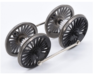 City Class 4-4-0 Wheelset - black - fluted rods 31-728